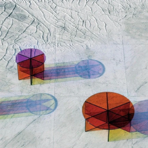 Renkli Yuvarlak Pleksi Sehpa